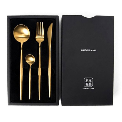 Набор столовых приборов Xiaomi Maison Maxx Stainless Steel Modern Flatware Set Gold